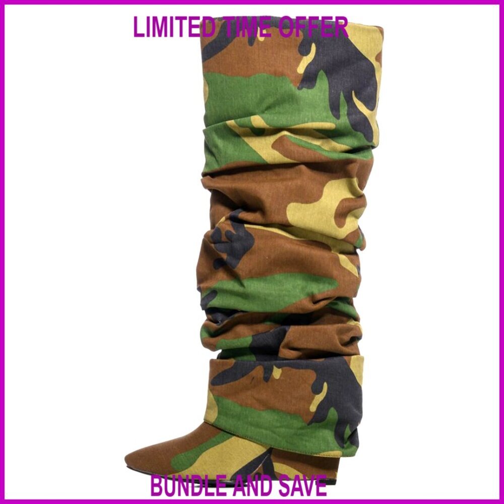 Patent Leather Knee High Boots Wedge Heel Wide Calf Pointed Toe